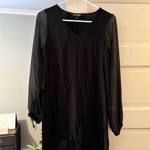 Express Long Sleeve Black Dress